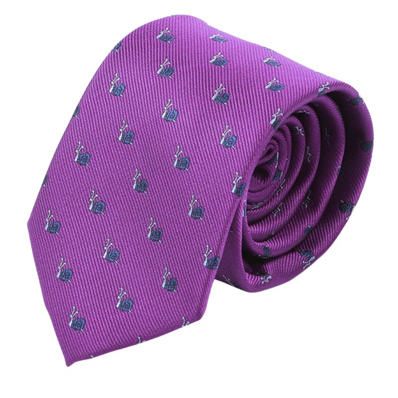 Snail Patterned Tie Purple